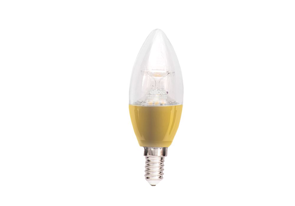 led-Candle With Lens (C37) 5W E14 - Gold Body
